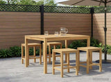 Garden Bar Table White 110 x 108.5 x 105 cm Solid Acacia Wood 901722
