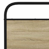 Metal Bed Frame without Mattress Sonoma Oak 150x200 cm King Size 3318650
