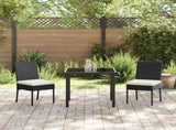 Garden Dining Set 3 pcs Cream Powder-Coated Steel 3379219