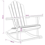 Garden Adirondack Rocking Chair Natural Solid Teak wood 42041358