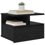 Floating Nightstand with Drawer 2 pcs Black Oak 40 x 31 x 28 cm 871757