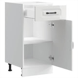 Kitchen Base Cabinet Kalmar High Gloss White Engineered Wood 853469