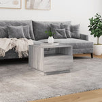 ZNTS Coffee Table with LED Lights Grey Sonoma 50x49x40 cm 839831