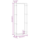 Firewood Rack Matt Black 80x28x222 cm Steel 350309