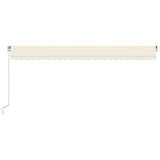 Manual Retractable Awning with LED 600x350 cm Cream 3069042