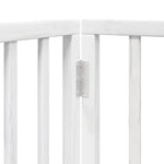 Dog Gate with Door Foldable 12 Panels White 960 cm Poplar Wood 3155568