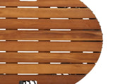 Garden Side Tables 2 pcs with Wooden Top Grey Poly Rattan 366292