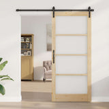 Sliding Door ORKDAL Natural and Black 93 x 211 cm 3331841
