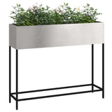 Raised Garden Planter Silver 100 x 26 x 82 cm Stainless steel 865880