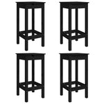 5 Piece Garden Bar Set Black Solid Wood Pine 3154734