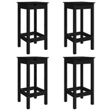 5 Piece Garden Bar Set Black Solid Wood Pine 3154734