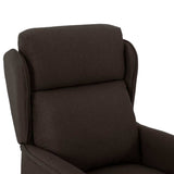 Massage Chair Dark Brown 93.5 x 67.5 x 101.5 cm Fabric 348354