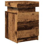 ZNTS Bedside Cabinet with LED Old Wood 35x39x55 cm Engineered Wood 857654