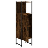 Bathroom Cabinet Smoked Oak 33x33x120.5 cm Engineered Wood 842468