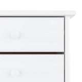 Shoe Cabinet ALTA White 77x35x96 cm Solid Wood Pine 353926