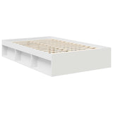 Bed Frame with Headboard White 120 x 200 cm Solid Pine Wood 3411028