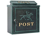 Wall Mounted Mailbox Green 29 x 13 x 41 cm Cast Aluminum 42023496