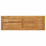 Outdoor Table with Storage Natural and Black 110 x 35 x 75 cm 4010607