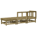 ZNTS 3 Piece Garden Lounge Set Impregnated Wood Pine 825414