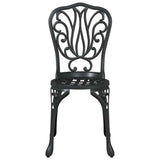 Garden Bistro Set 3 pcs Black Aluminium 42002383