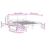 Bed Frame with Drawers without Mattress White 120x190 cm Small Double 3301973