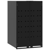 Wheelie Bin Storage for Single Bin Black 69x79x117 cm Steel 4008424