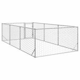 Outdoor Dog Kennel with Door 2x4x1 m Galvanised Steel 4105412