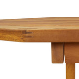 Dining Set Natural Wood Solid Acacia Wood 5 Piece Set Foldable 3086996