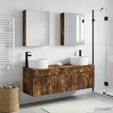 Bathroom Cabinet Set 5 pcs Smoked Oak Engineered Wood 3406651