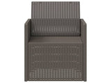 Garden Dining Chairs 2 pcs Light Grey PP 899964