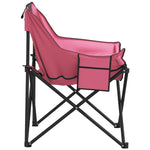 ZNTS Camping Chairs with Pocket Foldable 2 pcs Pink 366554