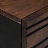 Coffee Table Brown and Black 100 x 54 x 40 cm Solid Acacia wood 4018020