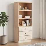 Bookcase with Drawers ALTA 60x35x142 cm Solid Wood Pine 353951