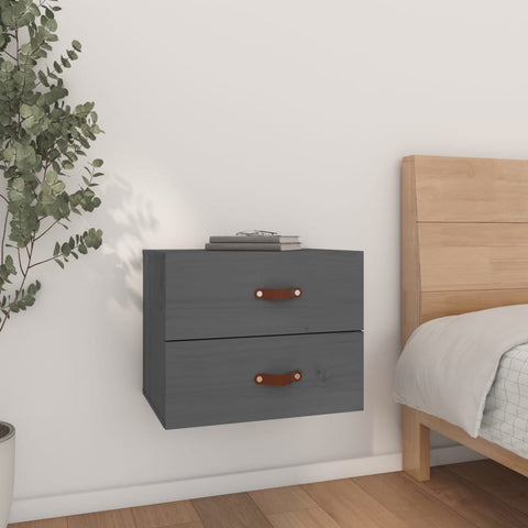 ZNTS Wall-mounted Bedside Cabinet Grey 50x36x40 cm 820980