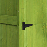 Small Shed, Tall Slim Wooden Garden Shed with 3 Removable Shelves and Roof Hatch, Compact Outdoor T3398P318680