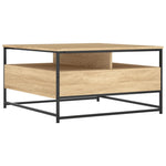 ZNTS Coffee Table Sonoma Oak 80x80x45 cm Engineered Wood 835290