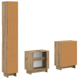 3 Piece Bathroom Cabinet Set EDE Artisan Oak Engineered Wood 3417422