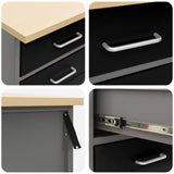 Work Cabinet with Drawer 2 pcs Black and Grey 100 x 55 x 85 cm 3321364