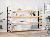 Floating Shelves 4 pcs 140x30x4 cm Untreated Solid Wood Acacia 3279466