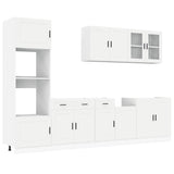7 Piece Kitchen Cabinet Set Porto White Engineered Wood 3314751