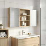 Bathroom Cabinet Set 3 pcs 100 x 10.5 x 50 cm Engineered wood 3403682