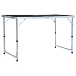 ZNTS Foldable Camping Table Grey Aluminium 120x60 cm 48173