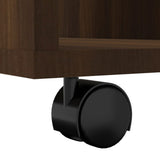 Rolling Cabinet Brown Oak 60x35x75 cm Engineered Wood 815968
