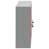 Tool Cabinet with Shelf with Lock Red and Grey 100 x 20 x 55 cm 4103474