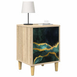 Bedside Cabinet WIJHE 2 pcs Sonoma Oak 36 x 33 x 50 cm 8007200