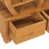 Cabinet with Yin Yang Shelf 68x26x83 cm Solid Teak Wood 320773