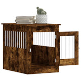 Dog Crate Furniture Smoked Oak 55x80x68 cm Engineered Wood 838327
