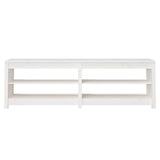 Shoe Bench White 160x36.5x50 cm Solid Wood Pine 821725