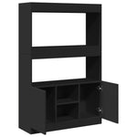 Highboard Black 92x33x140 cm Engineered Wood 3309610