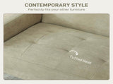 Two-Seater Velvet-Feel Sofa - Beige T3398P377881